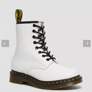 white lace up doc martens